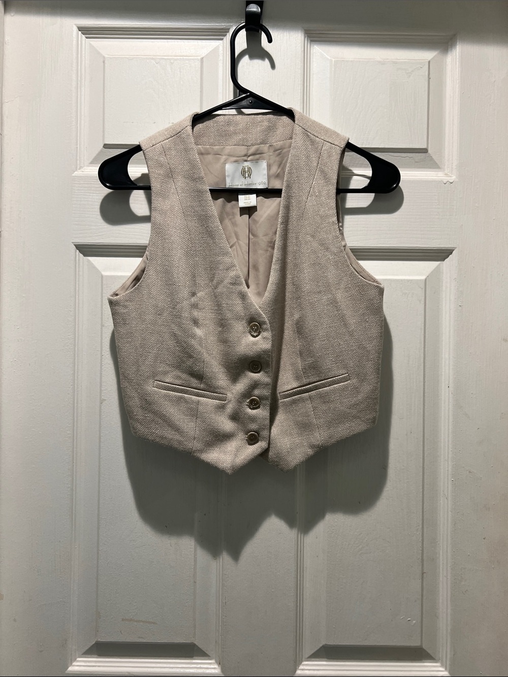 House of Harlow 1960 Neutral Cream Tailored Vest